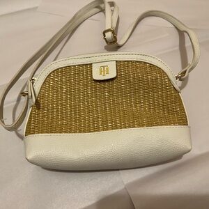 Tommy Hilfiger Tan and White Crossbody Bag